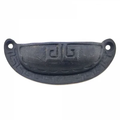 BUĞZ Antika Tarz Dekoratif Pirinç Çizgili Tas Mobilya Kulbu - 37x90 Mm, Oksit