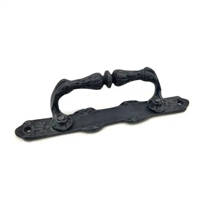 BUĞZ Antika Tarz Dekoratif Pirinç Dar Yan Çekme Kapı Kolu - 225x37 Mm, Oksit