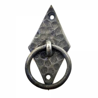 BUĞZ Antika Tarz Dekoratif Pirinç Dik Baklava Halka , Mobilya Kulbu - 82x41 Mm, Oksit