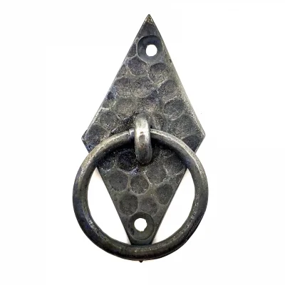 BUĞZ Antika Tarz Dekoratif Pirinç Dik Baklava Halka , Mobilya Kulbu - 82x41 Mm, Oksit