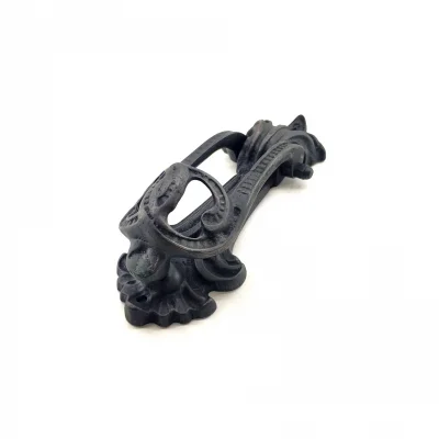 BUĞZ Antika Tarz Dekoratif Pirinç Doğa Kapı Tokmağı, Taktak - 205x73 Mm, Oksit