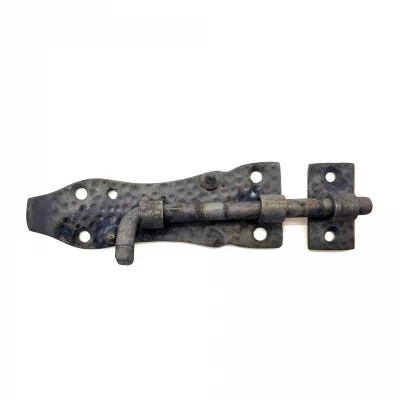 BUĞZ Antika Tarz Dekoratif Pirinç Dövme Kapı Sürgüsü - 7,5cm, Oksit