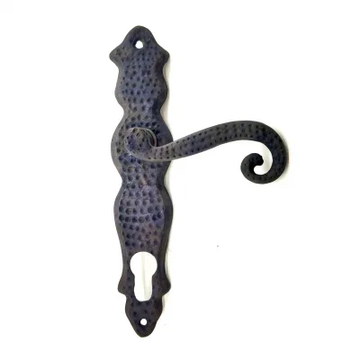 BUĞZ Antika Tarz Dekoratif Pirinç Ferforje Oda Kapı Kolu - 210x43 Mm, Oksit