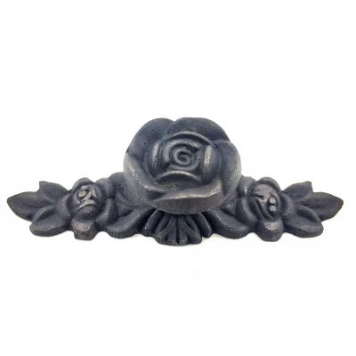 BUĞZ Antika Tarz Dekoratif Pirinç Gül Düğme - 30x100 Mm, Oksit