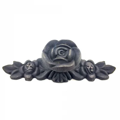 BUĞZ Antika Tarz Dekoratif Pirinç Gül Düğme - 30x100 Mm, Oksit