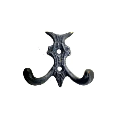 BUĞZ Antika Tarz Dekoratif Pirinç Koç Çiftli Askı - 50x55mm, Oksit