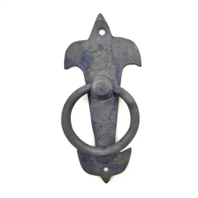 BUĞZ Antika Tarz Dekoratif Pirinç Lale Kapı Halkası - 165x70mm, Oksit