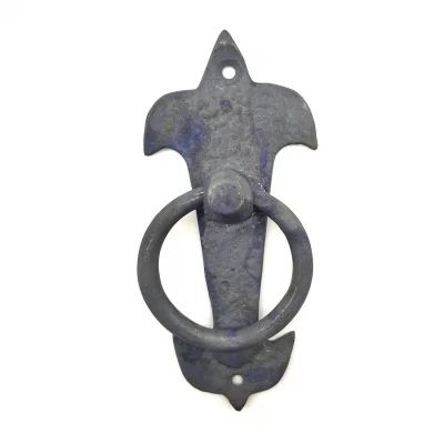 BUĞZ Antika Tarz Dekoratif Pirinç Lale Kapı Halkası - 165x70mm, Oksit