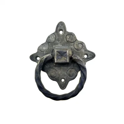 BUĞZ Antika Tarz Dekoratif Pirinç Mobilya Kulbu, Kapı Kilit Halkası - 94x97 Mm, Büyük, Oksit