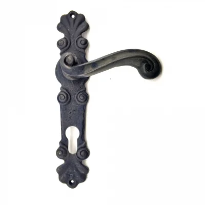 BUĞZ Antika Tarz Dekoratif Pirinç Okyanus Banyo Kapı Kolu - 230x46 Mm, Oksit