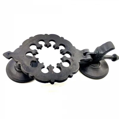 BUĞZ Antika Tarz Dekoratif Pirinç Osmanlı Kapı Tokmağı, Taktak - 265x75mm, Oksit