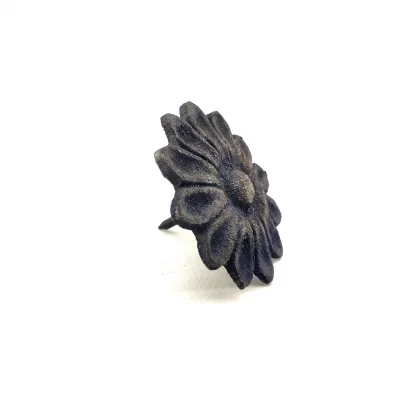 BUĞZ Antika Tarz Dekoratif Pirinç Papatya Kabara - 42 Mm, Oksit