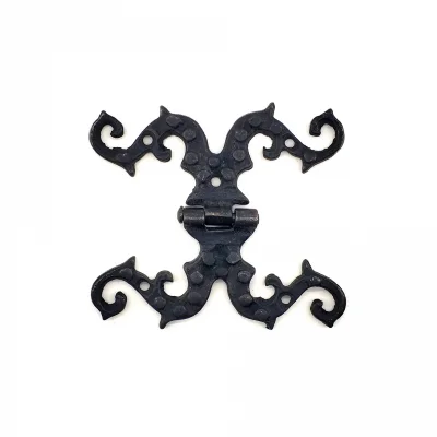 BUĞZ Antika Tarz Dekoratif Pirinç Süslü Menteşe - 100x90 Mm, Oksit