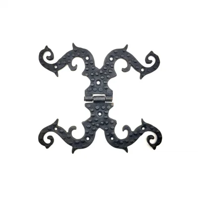 BUĞZ Antika Tarz Dekoratif Pirinç Süslü Menteşe - 190x170 Mm, Oksit