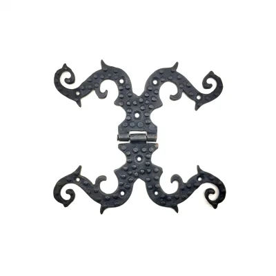 BUĞZ Antika Tarz Dekoratif Pirinç Süslü Menteşe - 190x170 Mm, Oksit