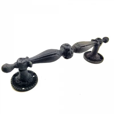 BUĞZ Antika Tarz Dekoratif Pirinç Sütun Çekme Kapı Kolu - 219x49 Mm, Oksit