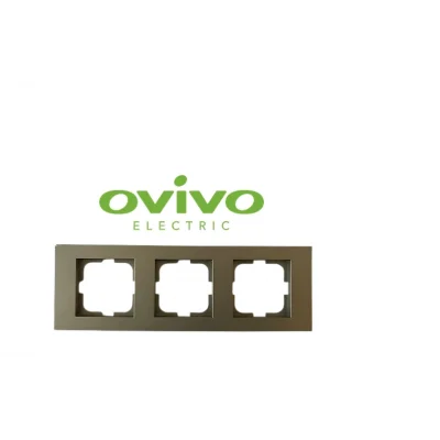  Antrasit Üçlü Çerçeve Grano - Priz ve Anahtar İçin Uyumlu Çerçeve