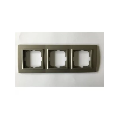  Antrasit Üçlü Çerçeve - Priz ve Anahtar İçin Uyumlu Çerçeve