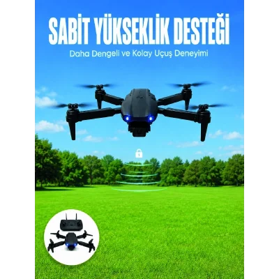 BUĞZ APP Kontrollü Mini Drone 4K HD Kamera, 360° Takla ve Katlanabilir Tasarım