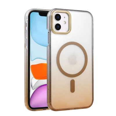 BUĞZ İphone 12 Glossy Magsafe Kapak - Çöl Titanyum