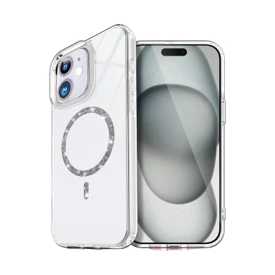 BUĞZ İphone 12 Live Diamond Magsafe Kapak - Şeffaf