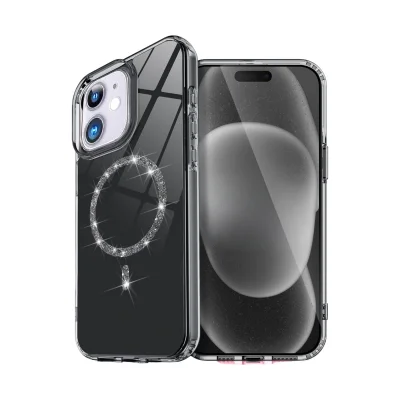 BUĞZ İphone 12 Live Diamond Magsafe Kapak - Siyah