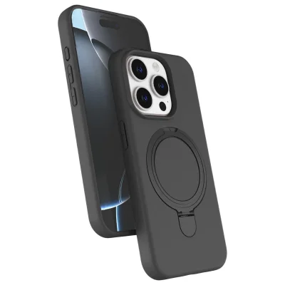 BUĞZ İphone 14 Pro Max Regal Magsafe Standlı Kapak - Titan Gri