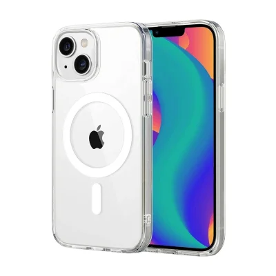 BUĞZ İphone 15 Combo Sert Şeffaf Magsafe Kapak - Şeffaf