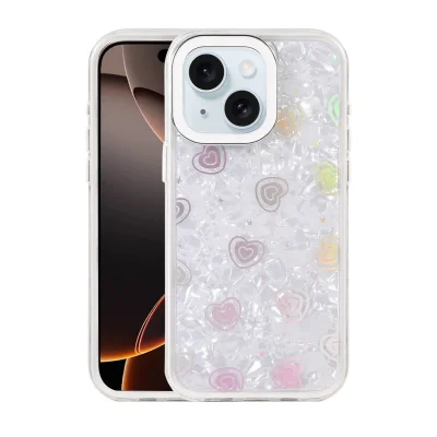 BUĞZ İphone 15 Lumi Desenli Kapak - Beyaz