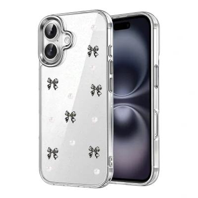 BUĞZ İphone 16 Fiyonk Desenli Kapak - Desen 8