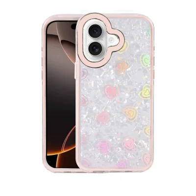 BUĞZ İphone 16 Lumi Desenli Kapak - Pembe