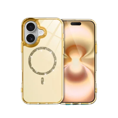 BUĞZ İphone 16 Plus Live Diamond Magsafe Kapak - Sarı