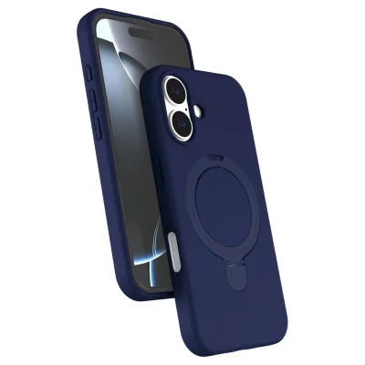 BUĞZ İphone 16 Plus Regal Magsafe Standlı Kapak - Lacivert