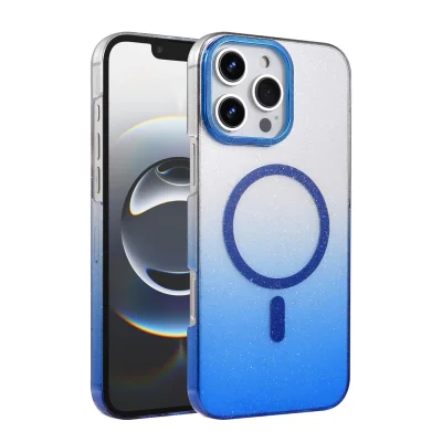 BUĞZ İphone 16 Pro Glossy Magsafe Kapak - Mavi