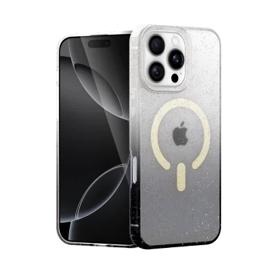 BUĞZ İphone 16 Pro Pummel Shiny Magsafe Kapak - Siyah