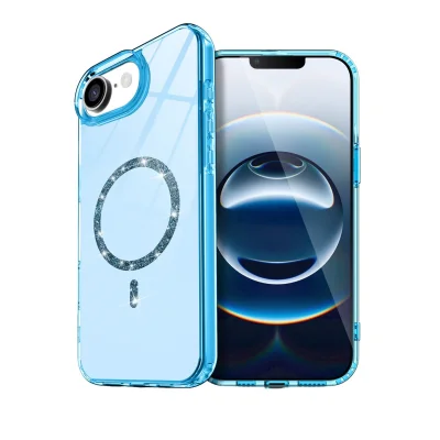 BUĞZ İphone 16e Live Diamond Magsafe Kapak - Mavi