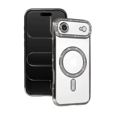 BUĞZ İphone 17 Air Joke Simli Magneticsafe Kılıf - Gümüş