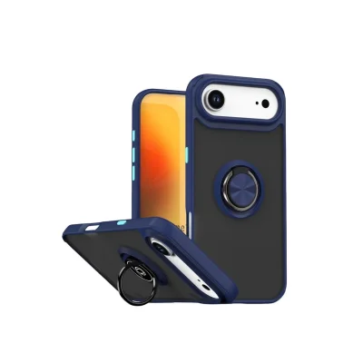 BUĞZ İphone 17 Air Montreal Yüzüklü Silikon Kapak - Lacivert