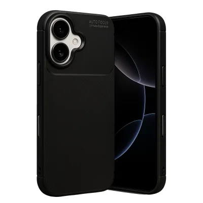 BUĞZ İphone 17 Auto Focus Karbon Kapak - Siyah