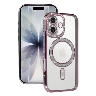 BUĞZ İphone 17 Joke Simli Magneticsafe Kılıf - Pembe