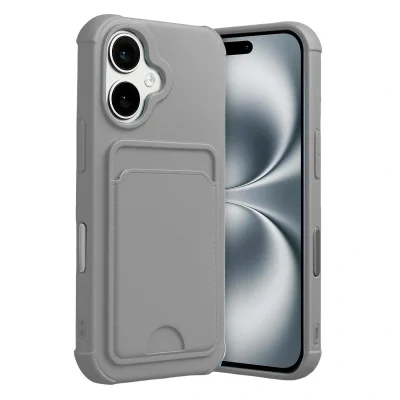 BUĞZ İphone 17 Kelvin Kartvizitli Silikon - Gri