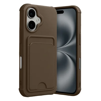 BUĞZ İphone 17 Kelvin Kartvizitli Silikon - Kahverengi