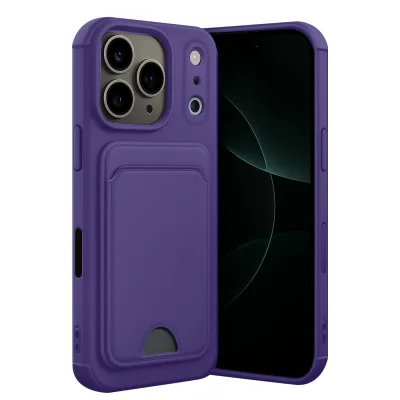 BUĞZ İphone 17 Pro Kelvin Kartvizitli Silikon - Derin Mor