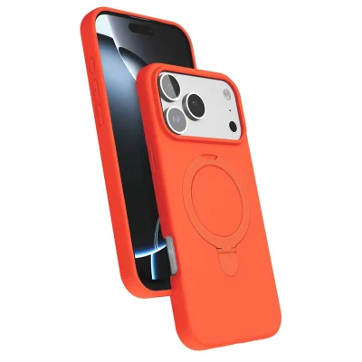 BUĞZ İphone 17 Pro Regal Magsafe Standlı Kapak - Turuncu