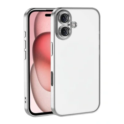 BUĞZ İphone 17 Razer Lensli Silikon - Gümüş