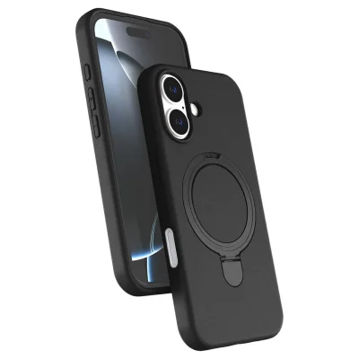 BUĞZ İphone 17 Regal Magsafe Standlı Kapak - Siyah