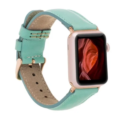  Apple Watch Uyumlu Deri Kordon 38-40-41mm Ferro RT BRN7