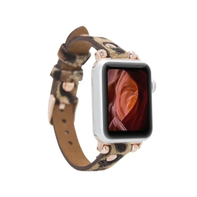  Apple Watch Uyumlu Deri Kordon 38-40-41mm RT LEO1N