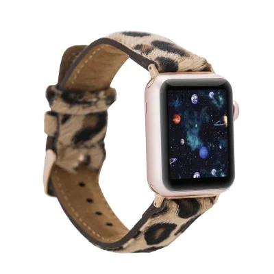  Apple Watch Uyumlu Deri Kordon 42-44-45mm LEO1N