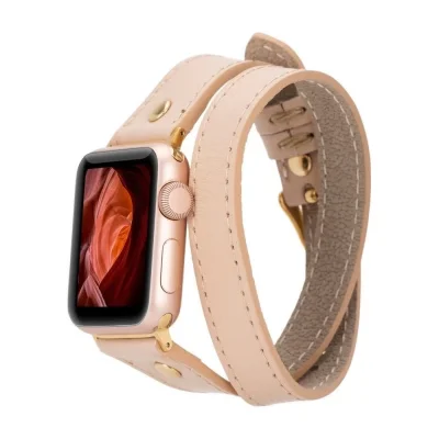  Apple Watch Uyumlu Deri Kordon 42-44-45mm Slim DT GT NU1